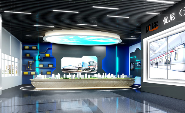 优尼智能科技公司1200平商业展厅装修